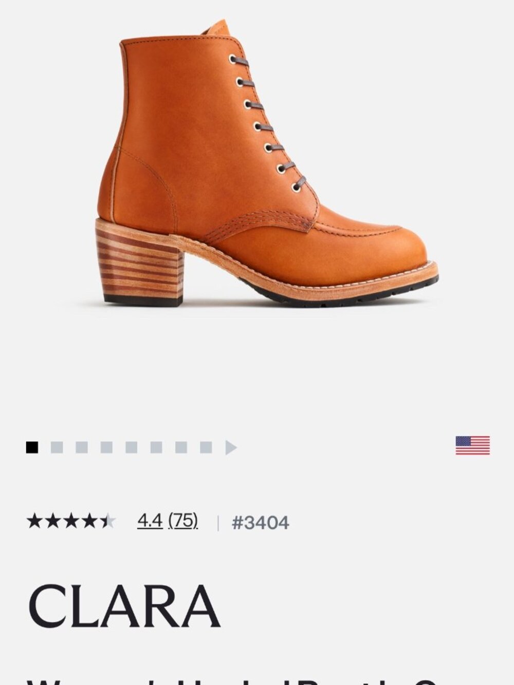 Red Wing Shoes Clara Heritage leather ankle boot